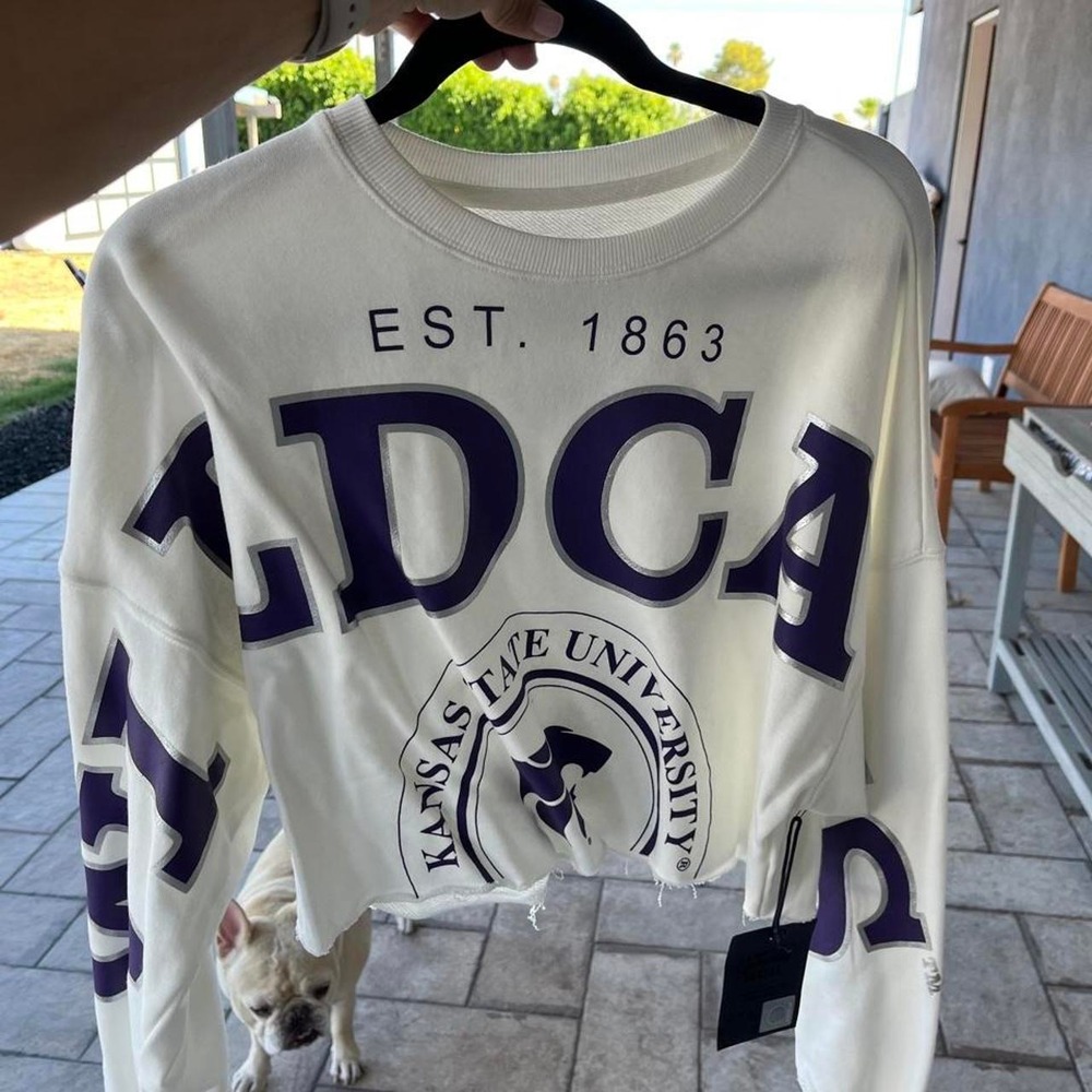 Gameday Social Kansas State Wildcats Cropped Sweatshirt Sz S‎ NWT - Picture 2 of 6